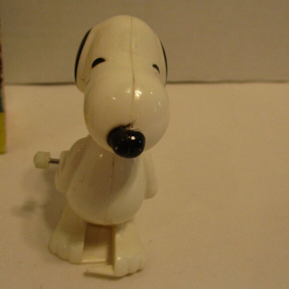 Snoopy Woodstock Vintage 1958 Black White Yellow Working Wind Up Figure With Box - Picture 10 of 12